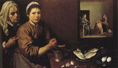 Diego Velazquez Le Christ dans la maison de Marthe et Marie (df02) Spain oil painting art